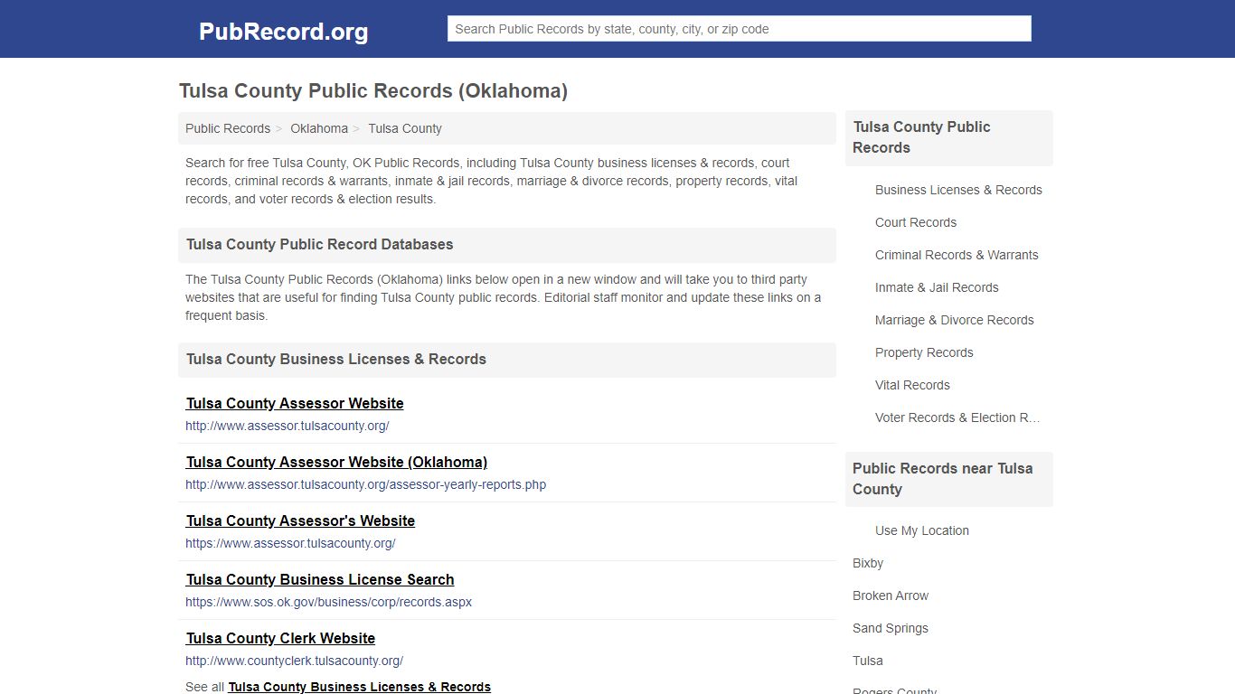 Free Tulsa County Public Records (Oklahoma Public Records)