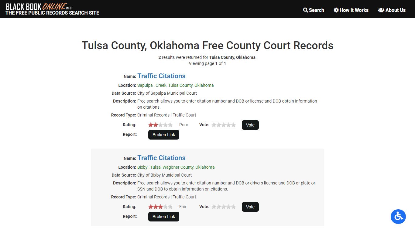 Tulsa County, Oklahoma Free County Court Records - Black Book Online